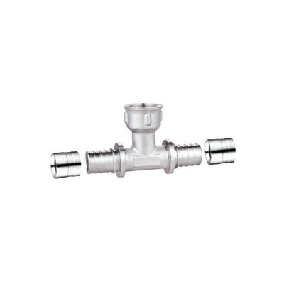 PEX পাইপের জন্য নকল ব্রাস স্ট্রেইট ফিমেল কানেক্টর 16mm 20mm 25mm